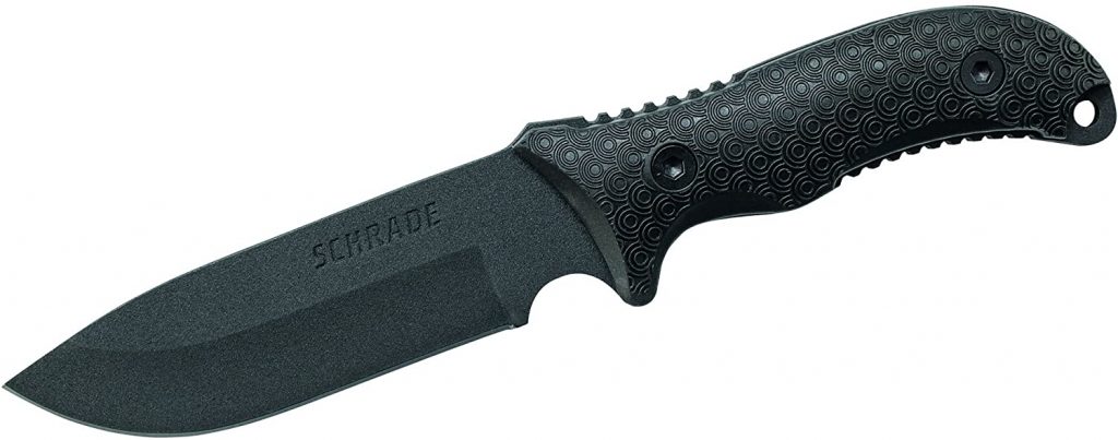 Schrade SCHF36 Frontier 10.4in Stainless Steel Full Tang Fixed Blade Knife with 5in Drop Point and TPE Handle